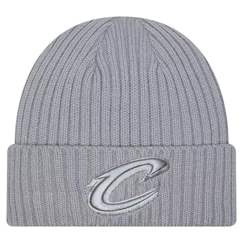 Mens New Era Gray Cleveland Cavaliers Color Pack Cuffed Knit Hat Product Image