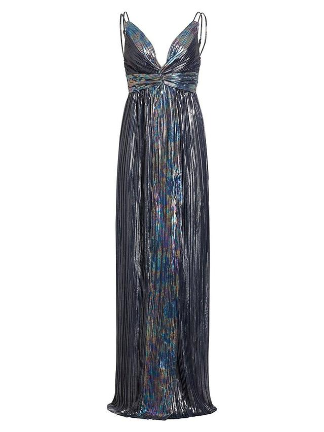 Womens Naomi Foil Pleated Gown Product Image