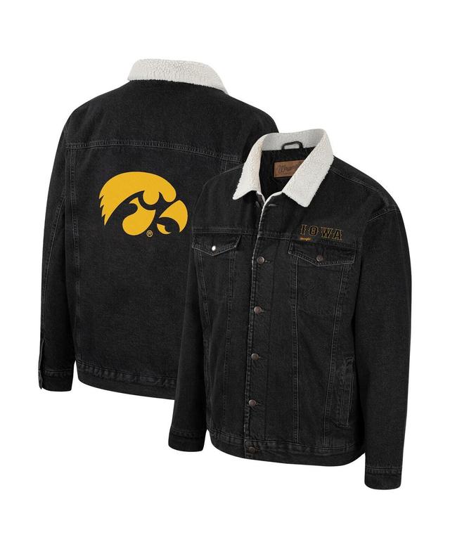 Mens Colosseum x Wrangler Charcoal Iowa Hawkeyes Western Button-Up Denim Jacket Product Image