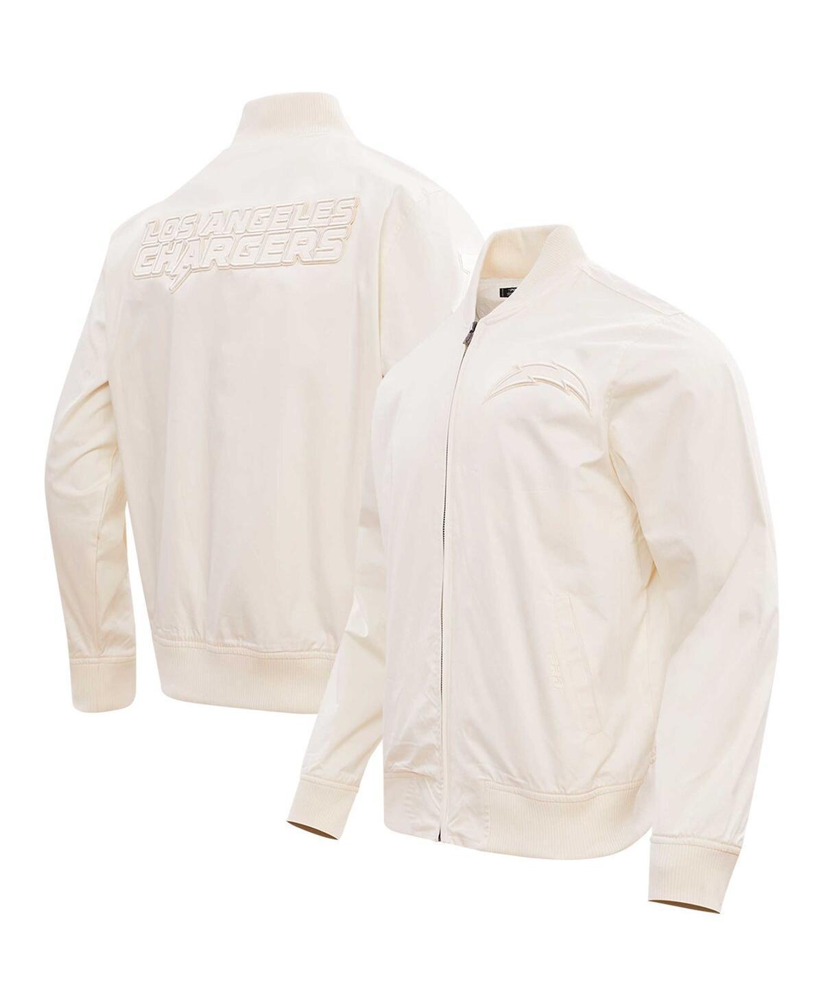 Mens Pro Standard Cream Los Angeles Chargers Neutral Full-Zip Jacket Product Image