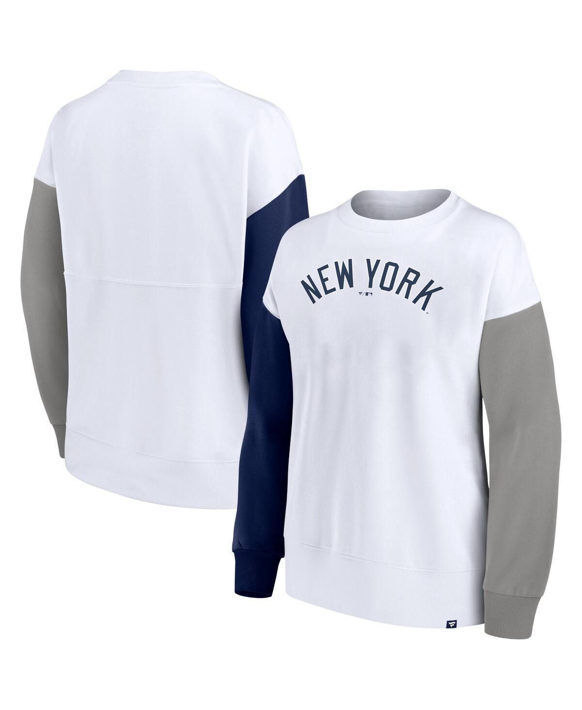 Fanatics Womens White New York Yankees Series Pullover Sweatshirt - White Product Image