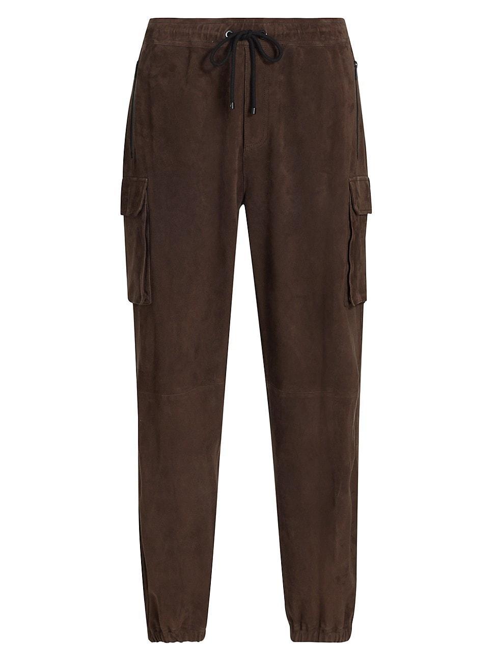 Mens Suede Cargo Pants Product Image