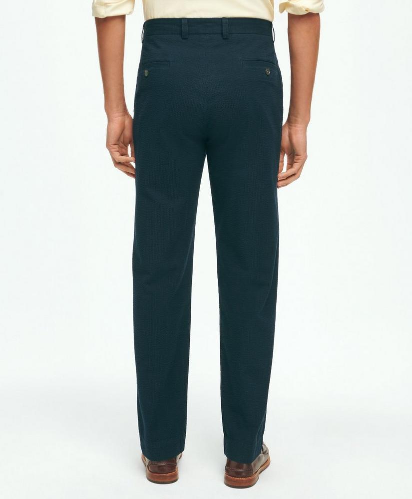 Regular Fit Cotton Seersucker Pants Product Image