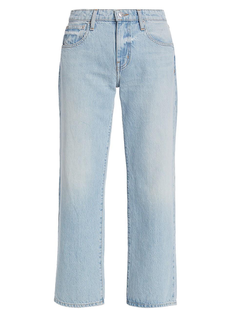 Womens Sofia Mid-Rise Relaxed Straight-Leg Jeans Product Image