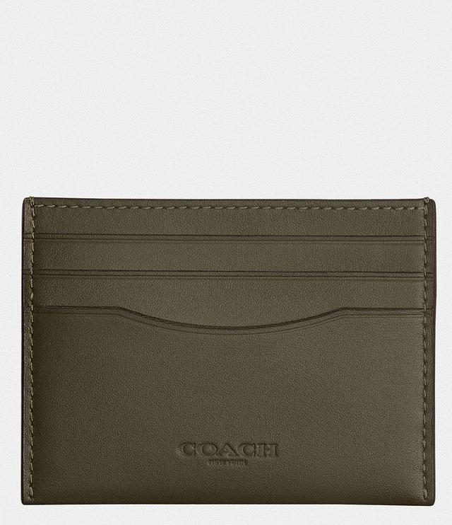 COACH Refined Calf Leather Flat Card Case Product Image