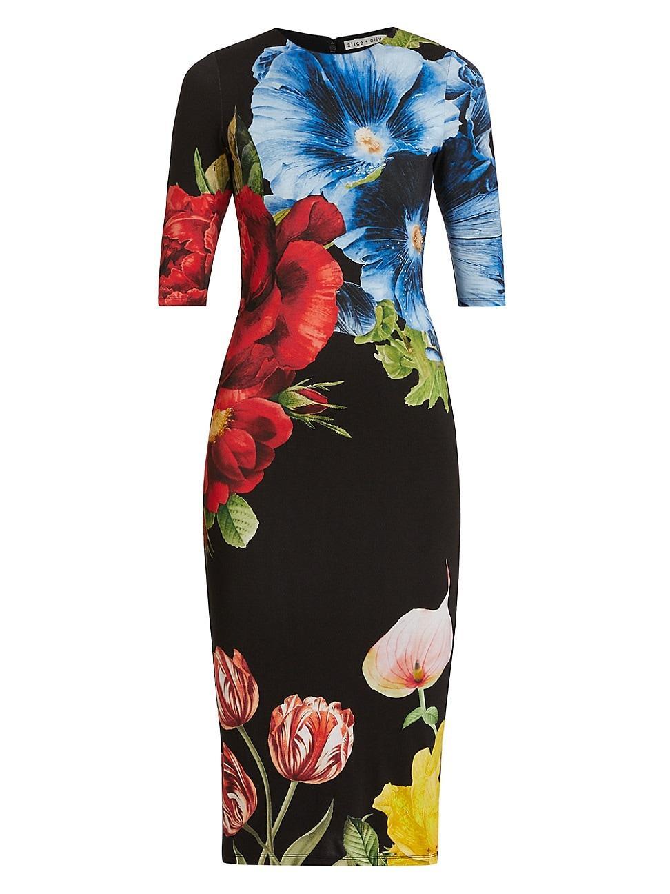 Womens Delora Floral Midi-Dress Product Image