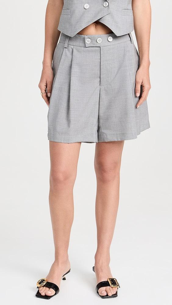 Marissa Webb Bailey Pleated Wool Shorts | Shopbop Product Image