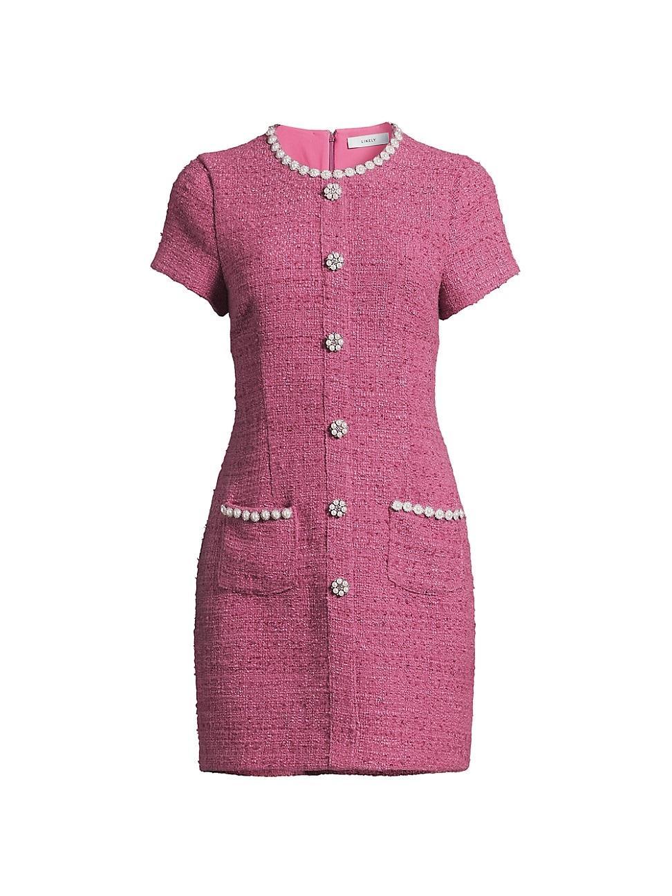 Womens Alani Tweed Embellished Trim Dress Product Image