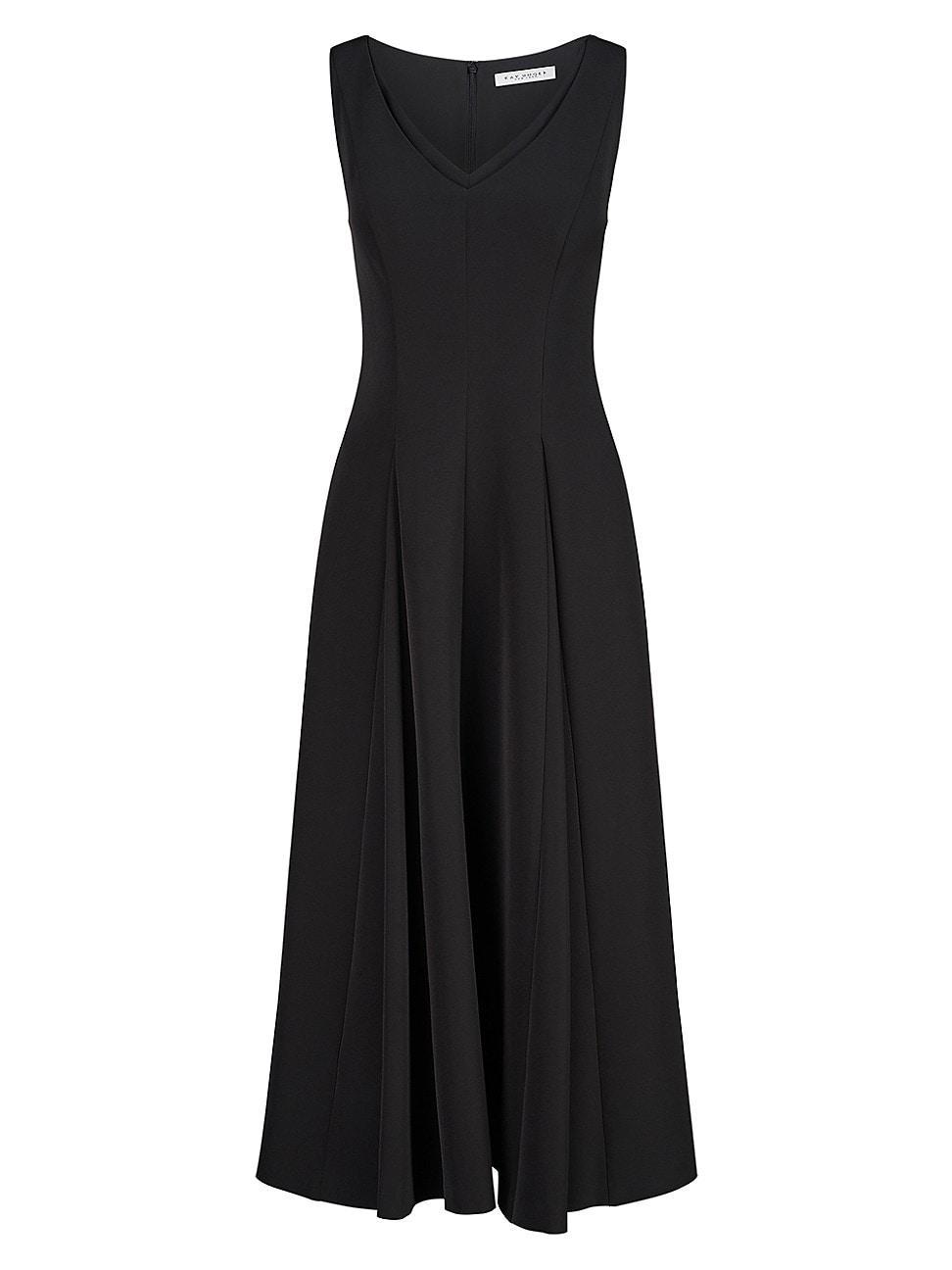 Womens Wanda Pleated Crepe Midi-Dress Product Image