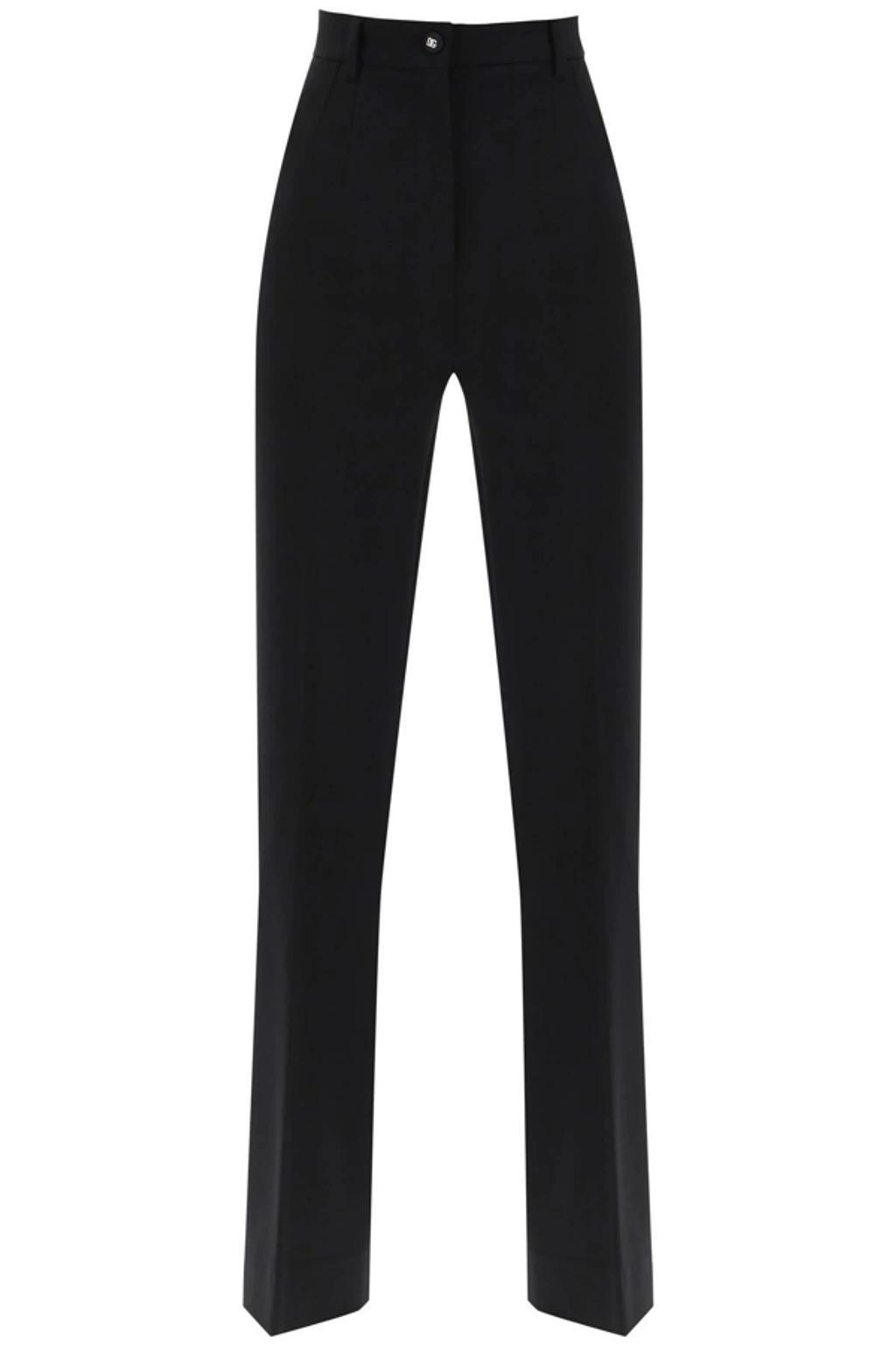 Cuffed Cigarette Trousers In Black product image