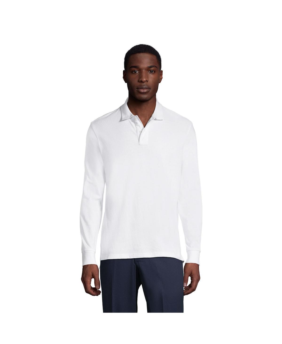 Men's Long Sleeve Mesh Polo Shirt - Lands' End Product Image