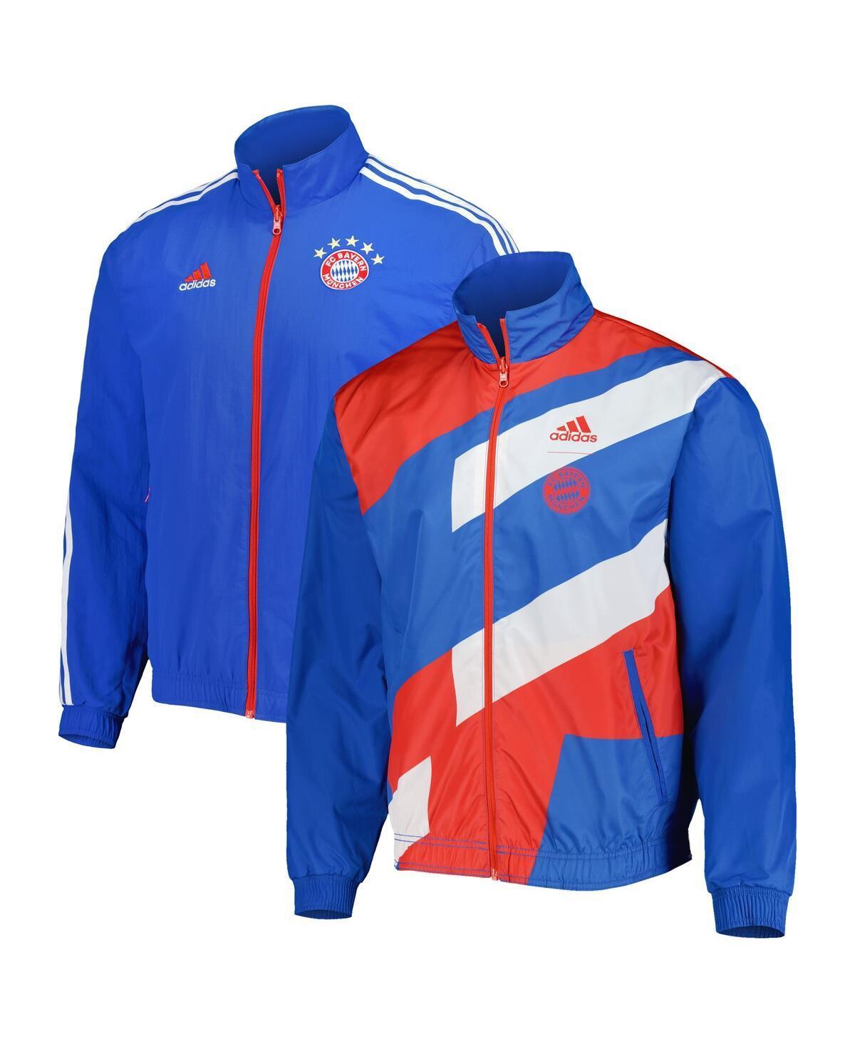 Mens adidas Blue Bayern Munich Team Logo Anthem Full-Zip Jacket Product Image