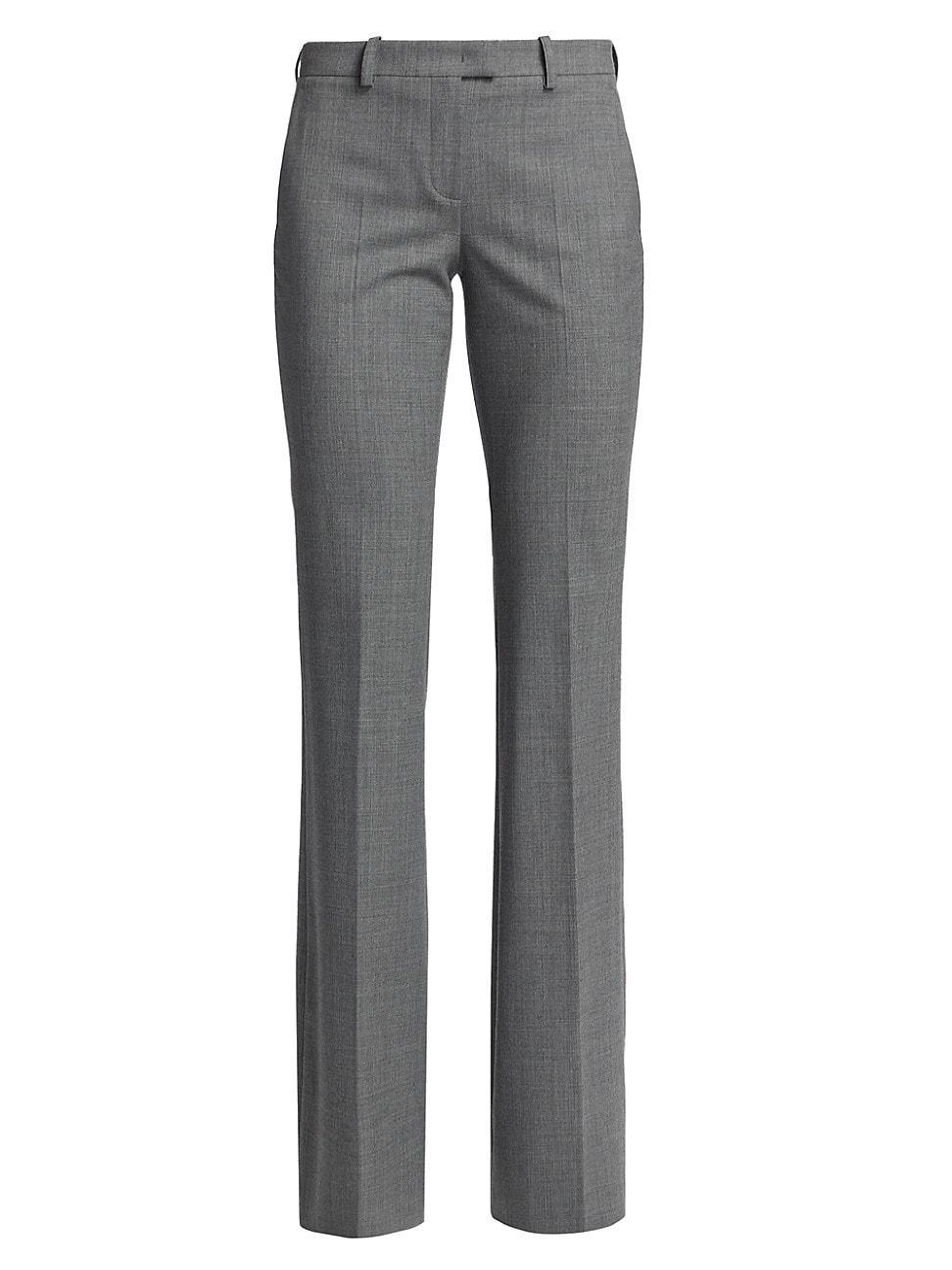 Womens Haylee Flared Wool-Blend Trousers product image