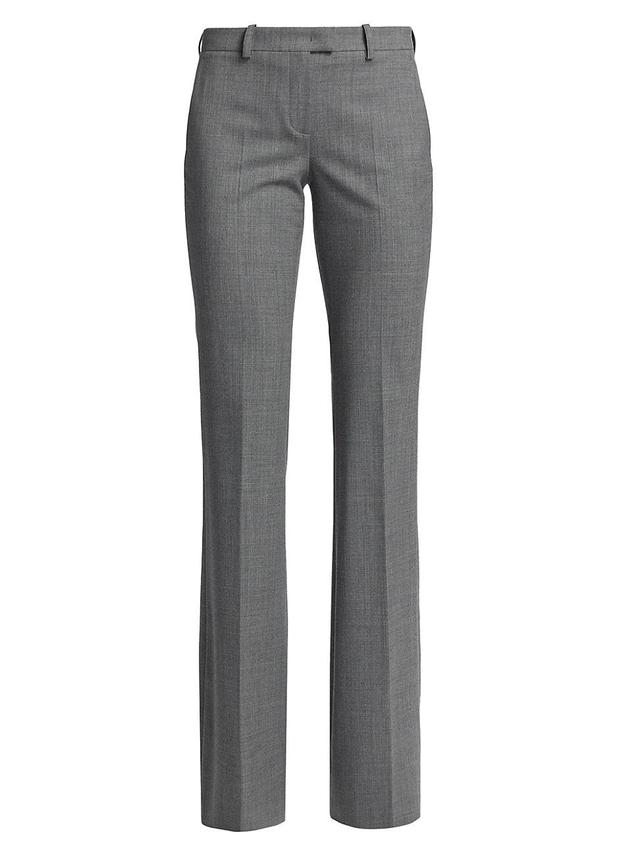 Womens Haylee Flared Wool-Blend Trousers Product Image