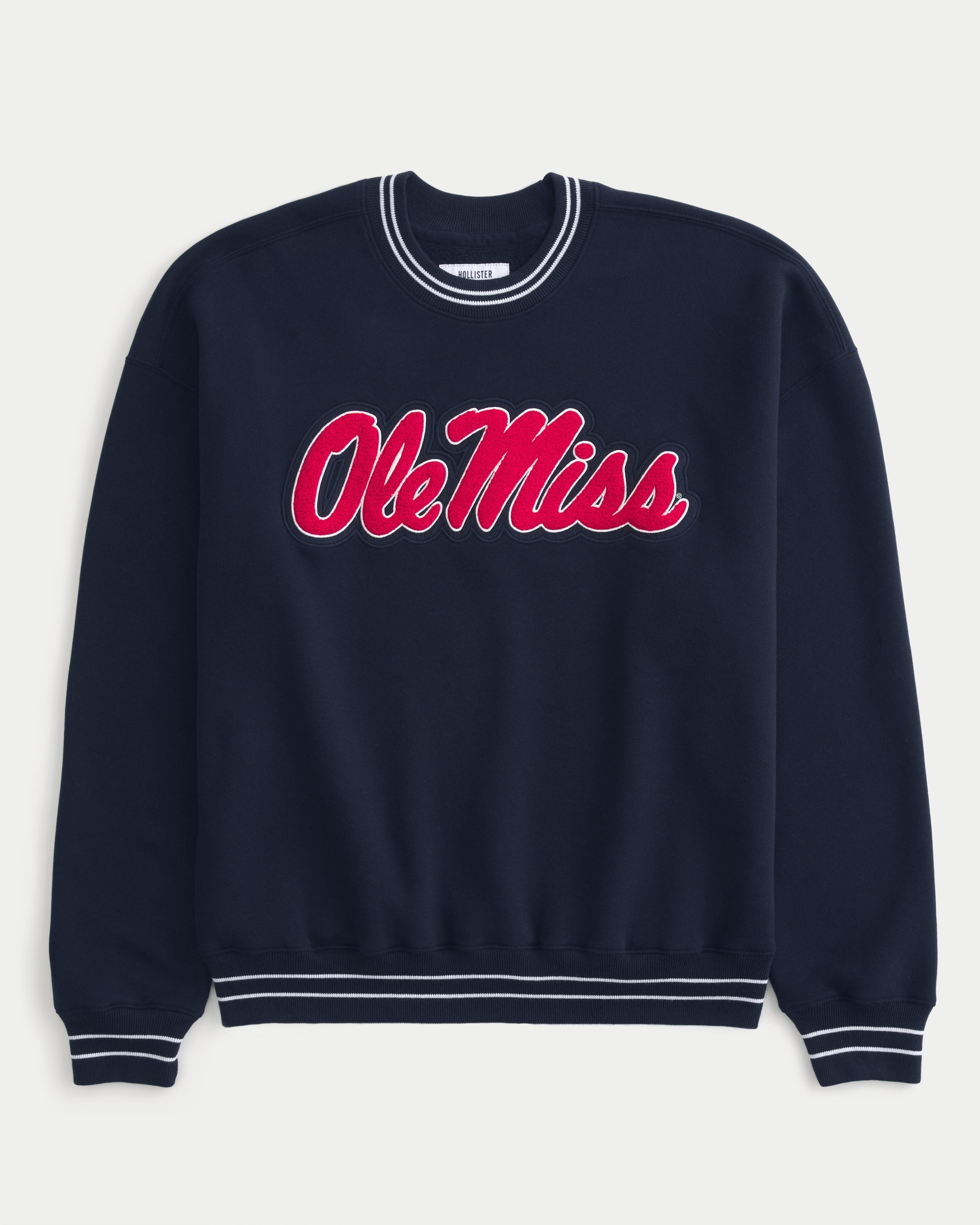 Boxy Ole Miss Graphic Crew Sweatshirt Product Image