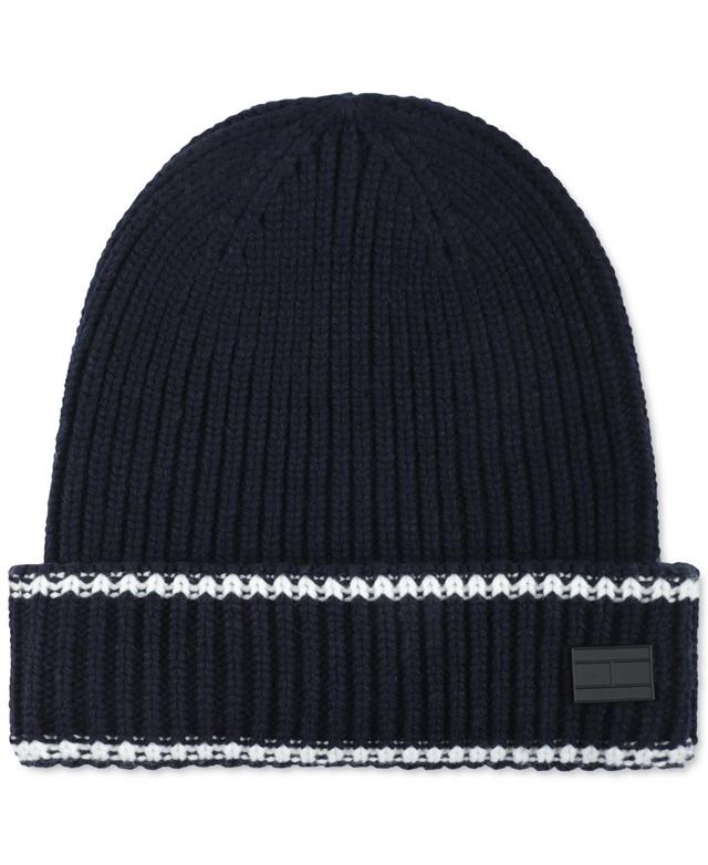 Tommy Hilfiger Mens Varsity Patch Ribbed Cuff Hat Product Image