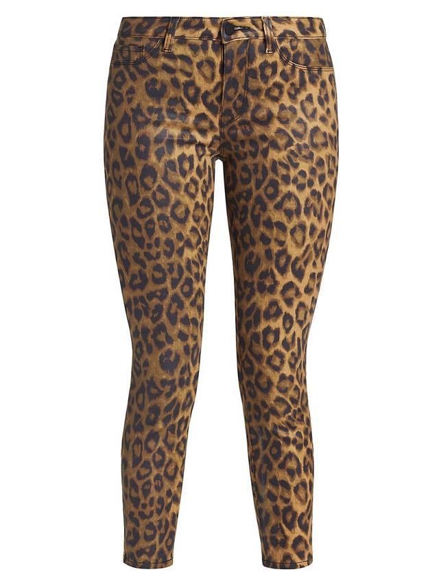 Womens Margot Mid-Rise Stretch Skinny Cropped Cheetah Jeans Product Image