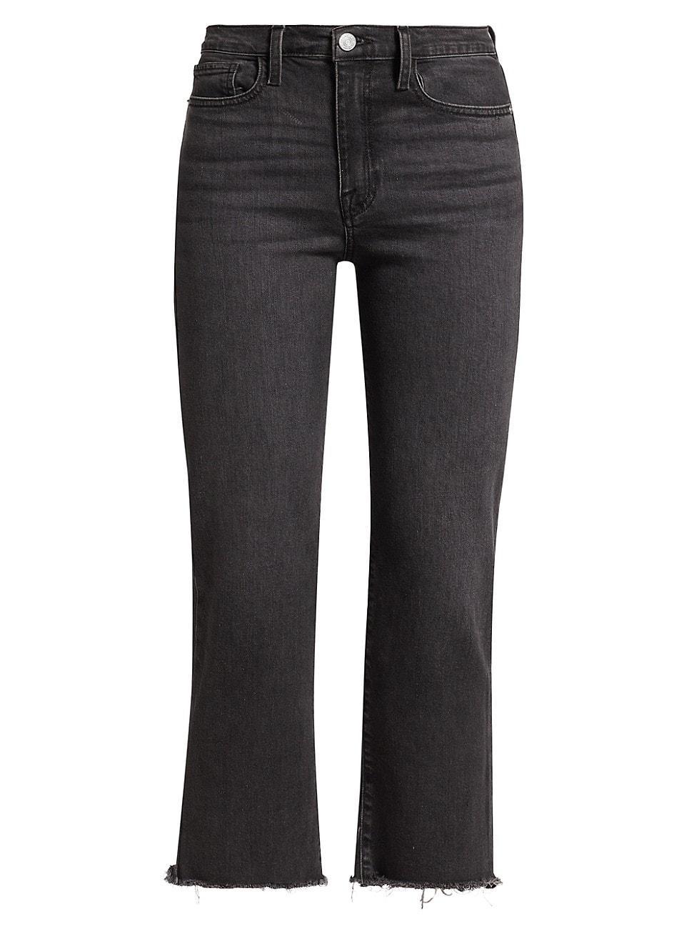 FRAME Le Jane Frayed Crop Straight Leg Jeans Product Image