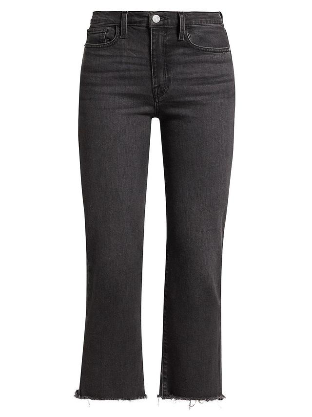 FRAME Le Jane Frayed Crop Straight Leg Jeans Product Image