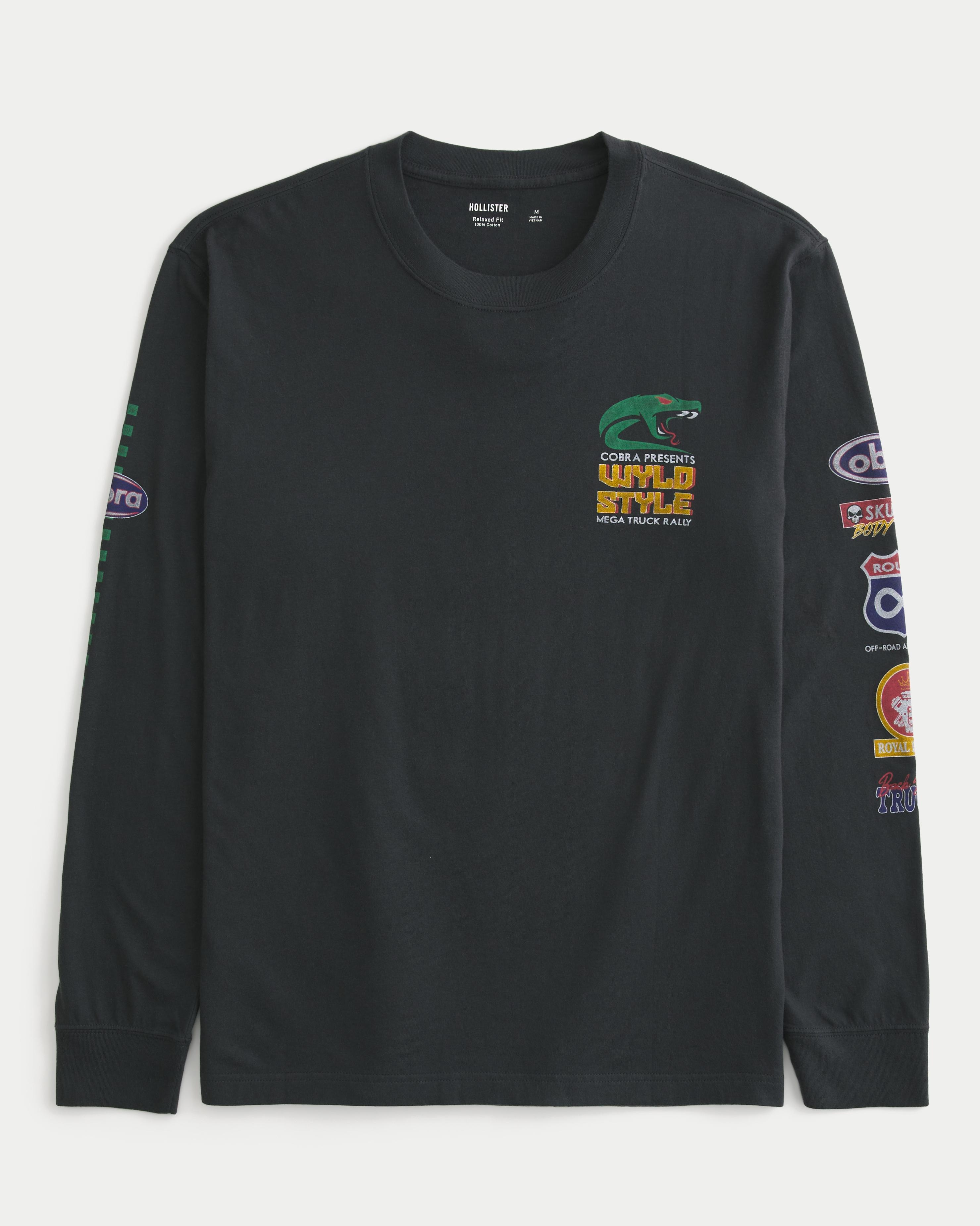 Relaxed Long-Sleeve Wyld Style Mega Truck Graphic Tee Product Image