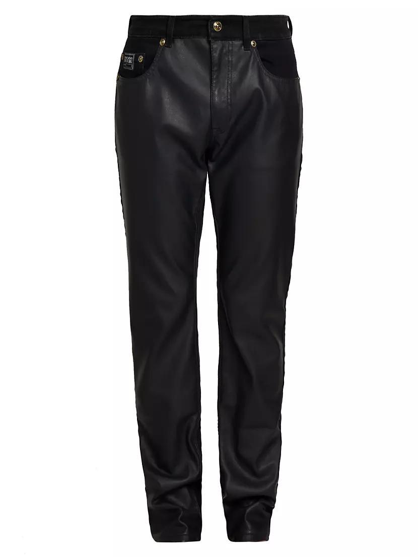 Faux Leather Five-Pocket Pants Product Image