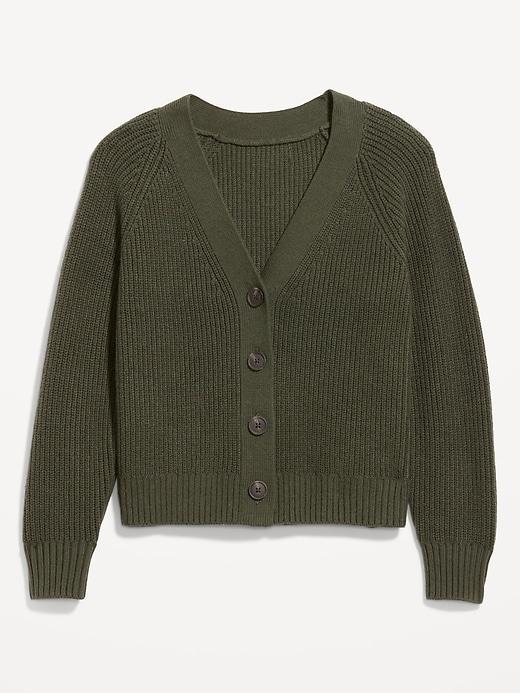 Shaker-Stitch Cardigan Sweater Product Image