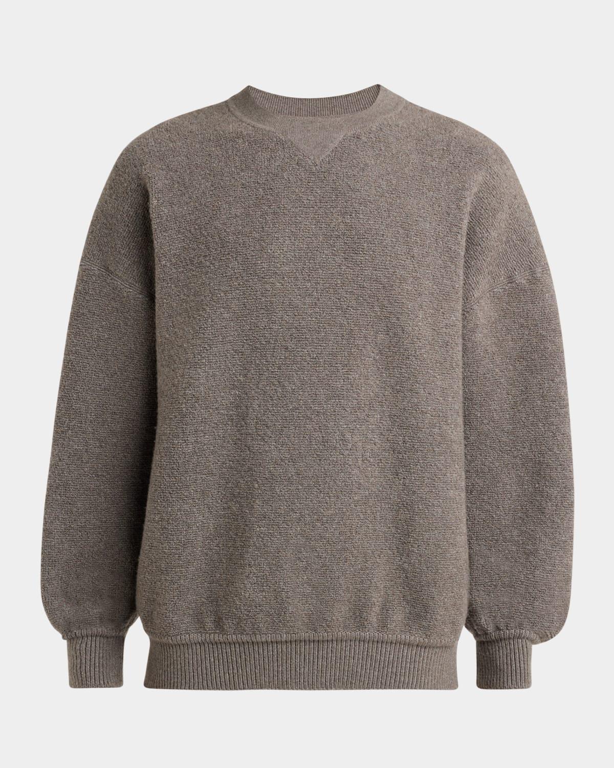 Mens Cocooning Wool and Cashmere Crewneck Sweater Product Image