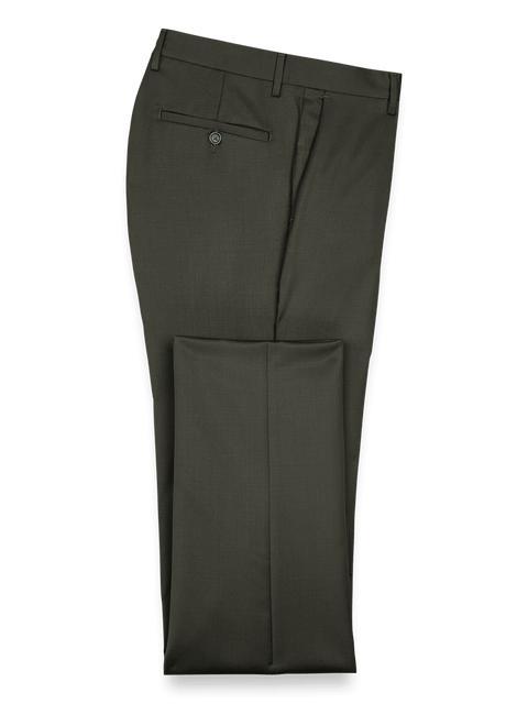 Wool Gabardine Pants - Olive Product Image