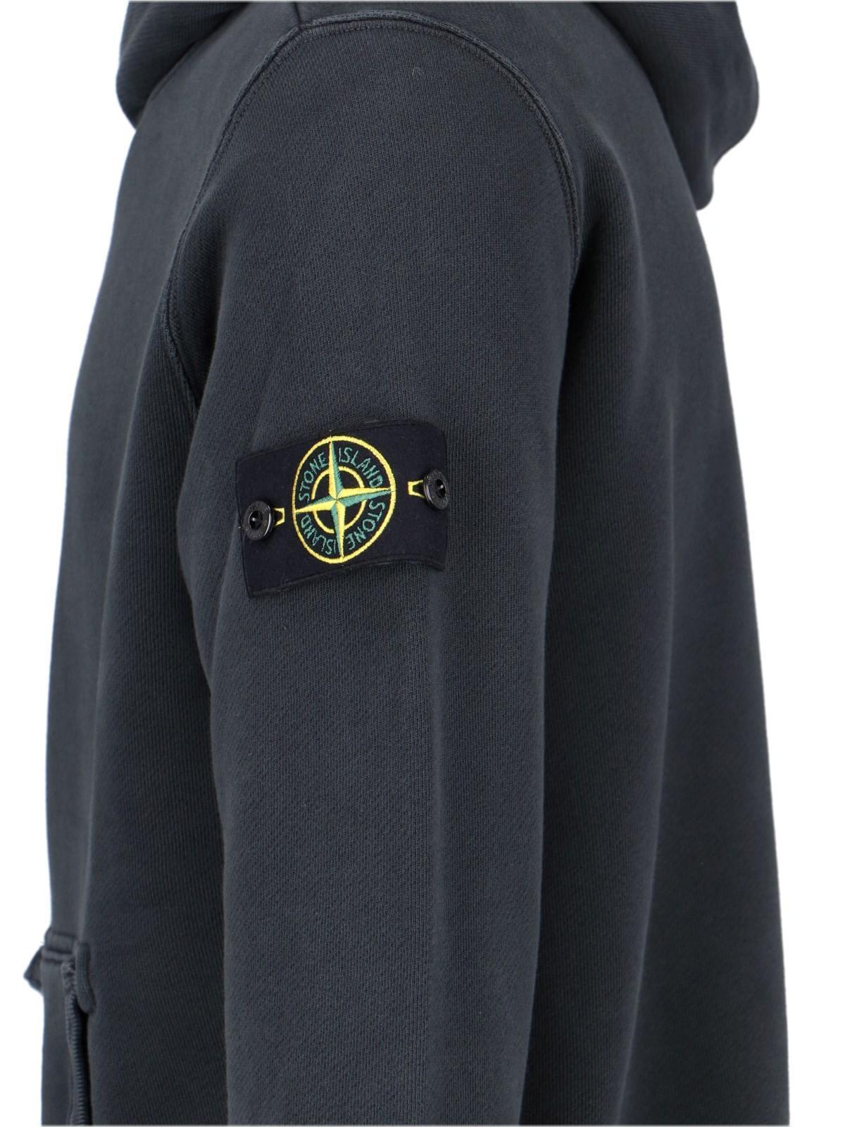 STONE ISLAND Compass Patch Hoodie In Black Product Image