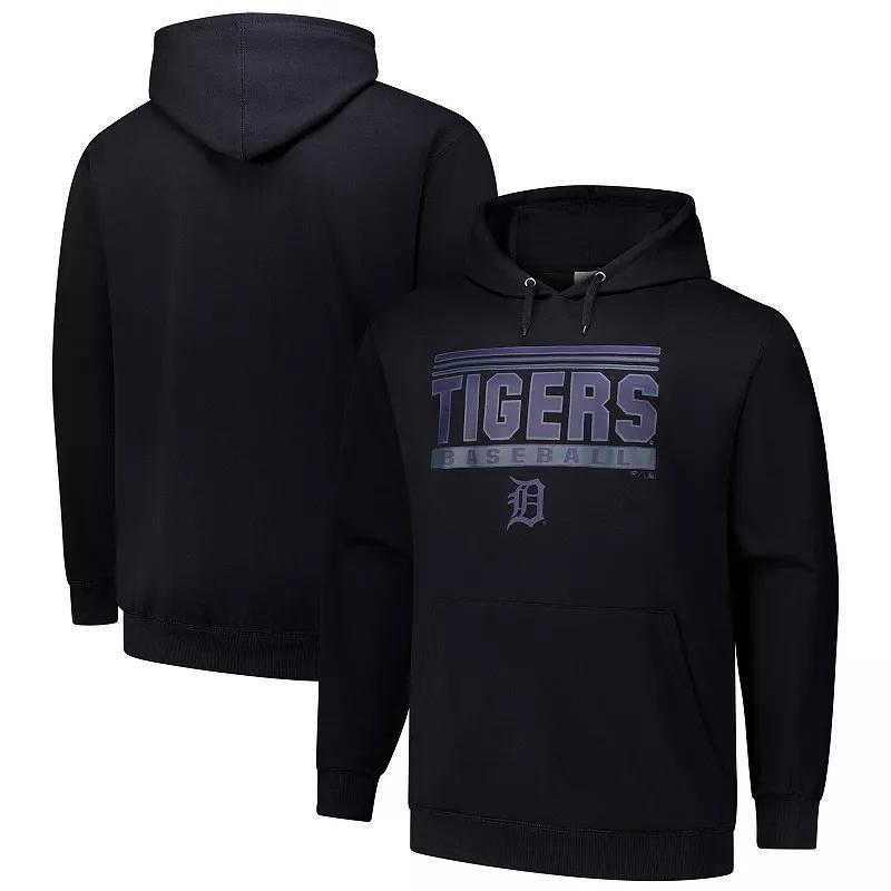 Mens Detroit Tigers Stack Fleece Pullover Hoodie Product Image