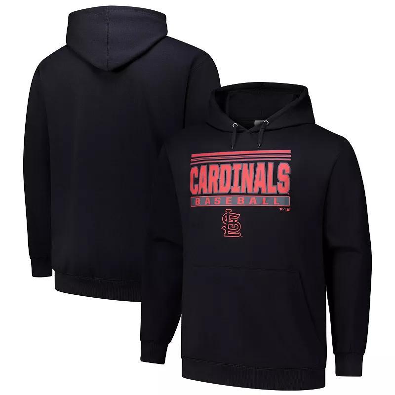 Mens St. Louis Cardinals Stack Fleece Pullover Hoodie Product Image