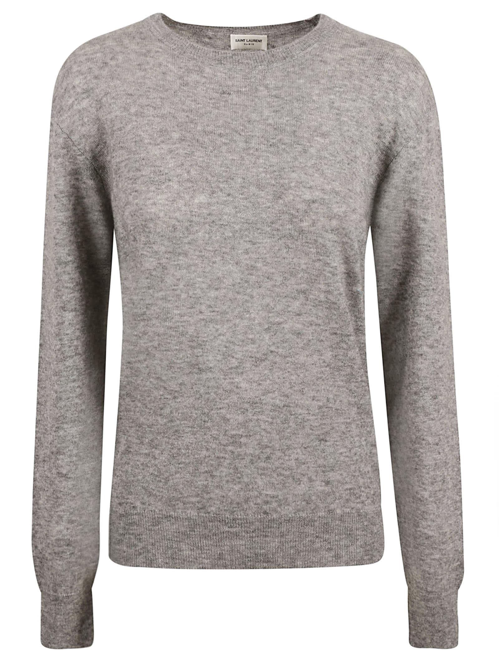 Round Neck Sweater In Gris Chine Clair Product Image