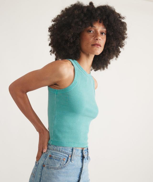 Lexi Rib Sun-In High Neck Crop Tank Product Image