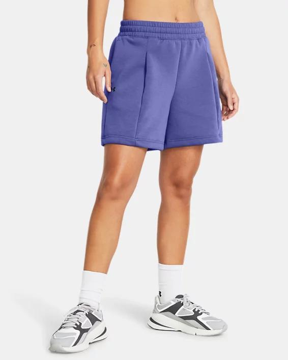 Womens UA Unstoppable Fleece Pleated Shorts product image