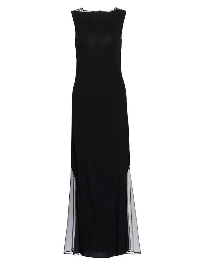 Mesh-Paneled Maxi Dress Product Image