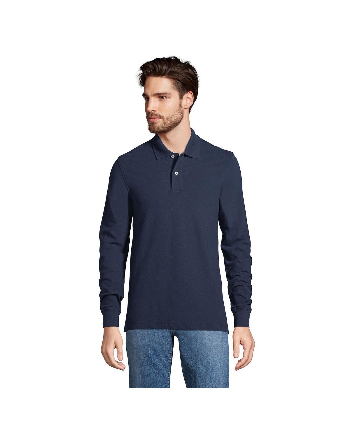 Mens Lands End Comfort First Mesh Polo Blue Product Image