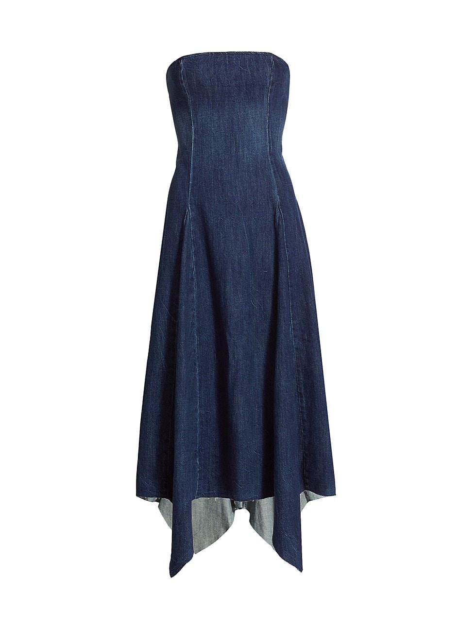 Womens Eliana Denim Strapless Midi-Dress Product Image