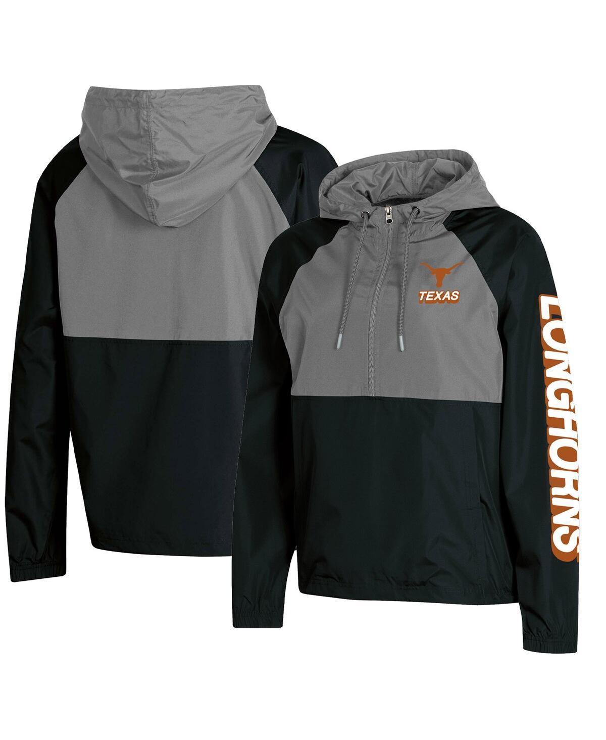 Womens Champion Texas Longhorns Colorblocked Packable Raglan Half-Zip Hoodie Jacket Product Image