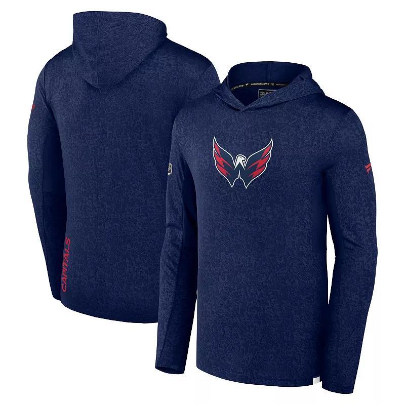 Mens Fanatics Branded  Navy Washington Capitals Authentic Pro Lightweight Pullover Hoodie Product Image