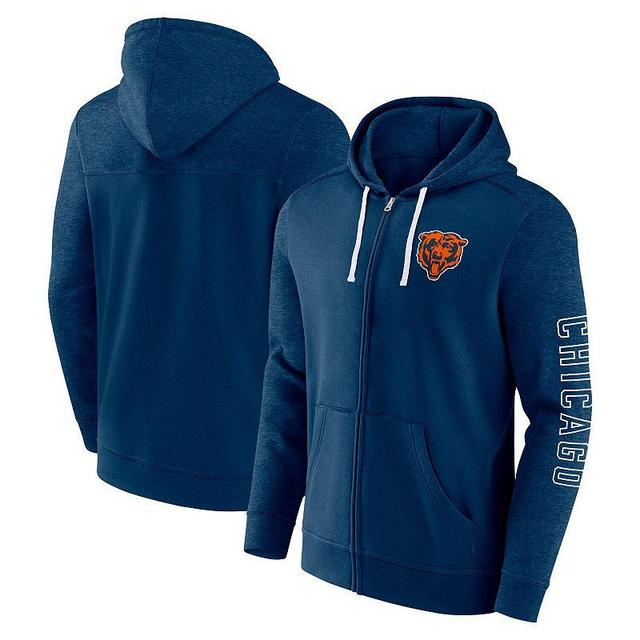 Mens Fanatics Branded Chicago Bears Offensive Lineup Hoodie Full-Zip Hoodie Blue Product Image