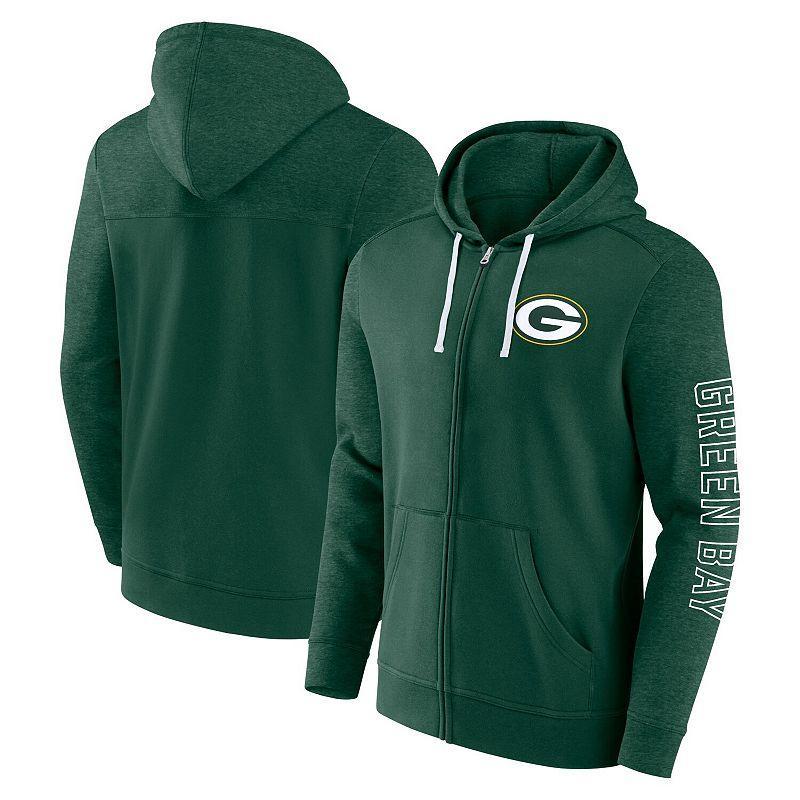 Mens Fanatics Branded Bay Packers Offensive Lineup Hoodie Full-Zip Hoodie product image