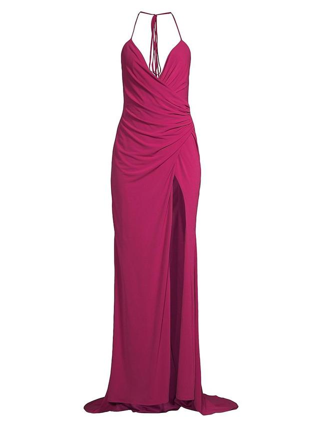 Womens Jupiter Draped Halterneck Gown Product Image