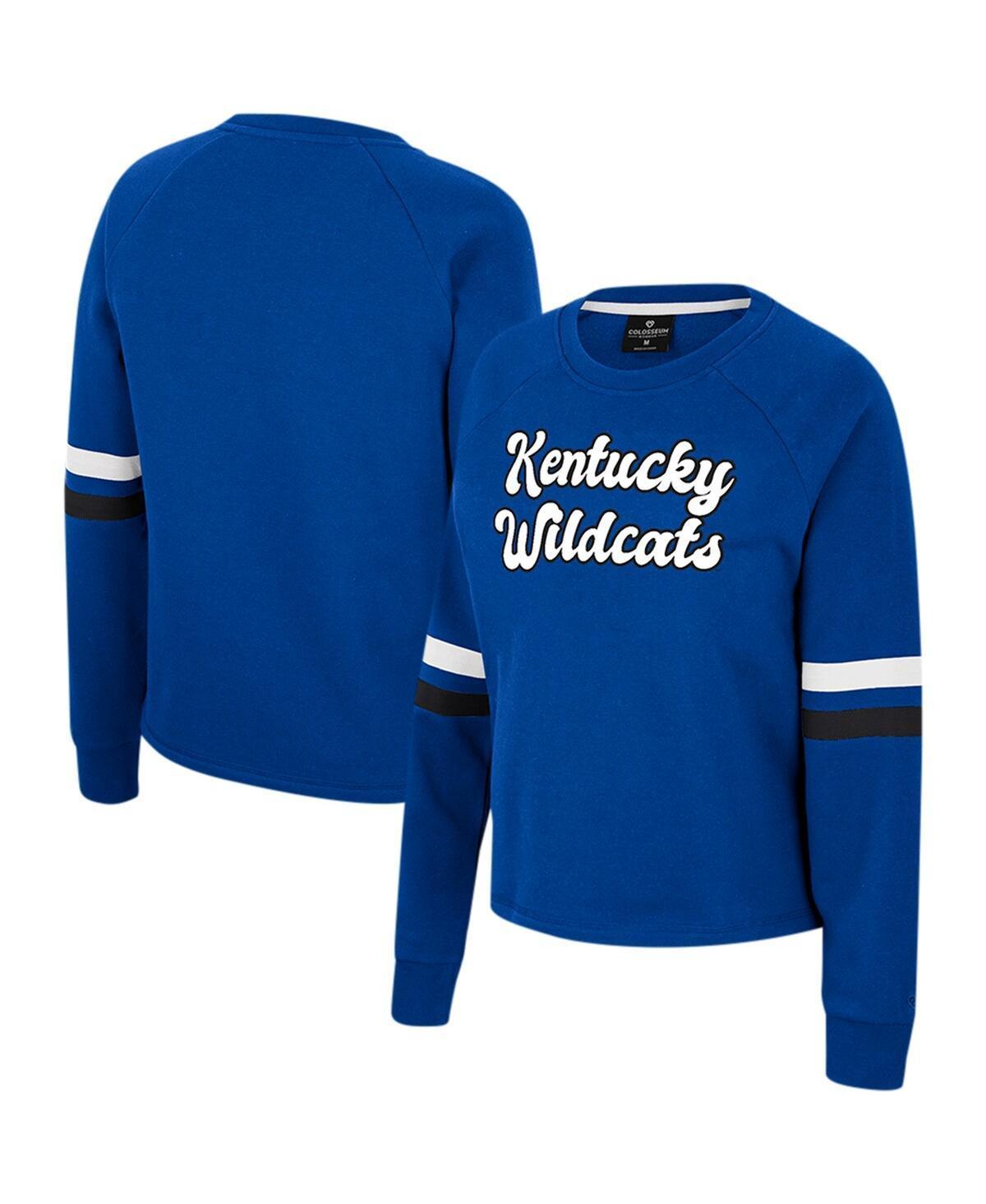 Womens Colosseum Royal Kentucky Wildcats Talent Competition Raglan Pullover Sweatshirt Product Image