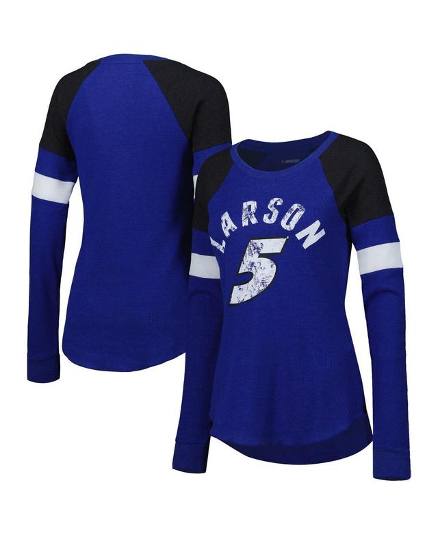 Womens G-iii 4Her by Carl Banks Royal Kyle Larson Action Tri-Blend Thermal Raglan Long Sleeve T-shirt Product Image