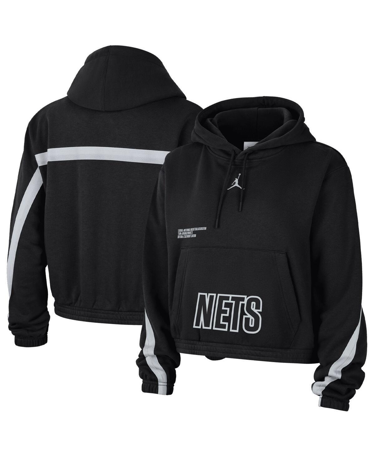 Womens Jordan Black Brooklyn Nets Courtside Statement Edition Pullover Hoodie Product Image