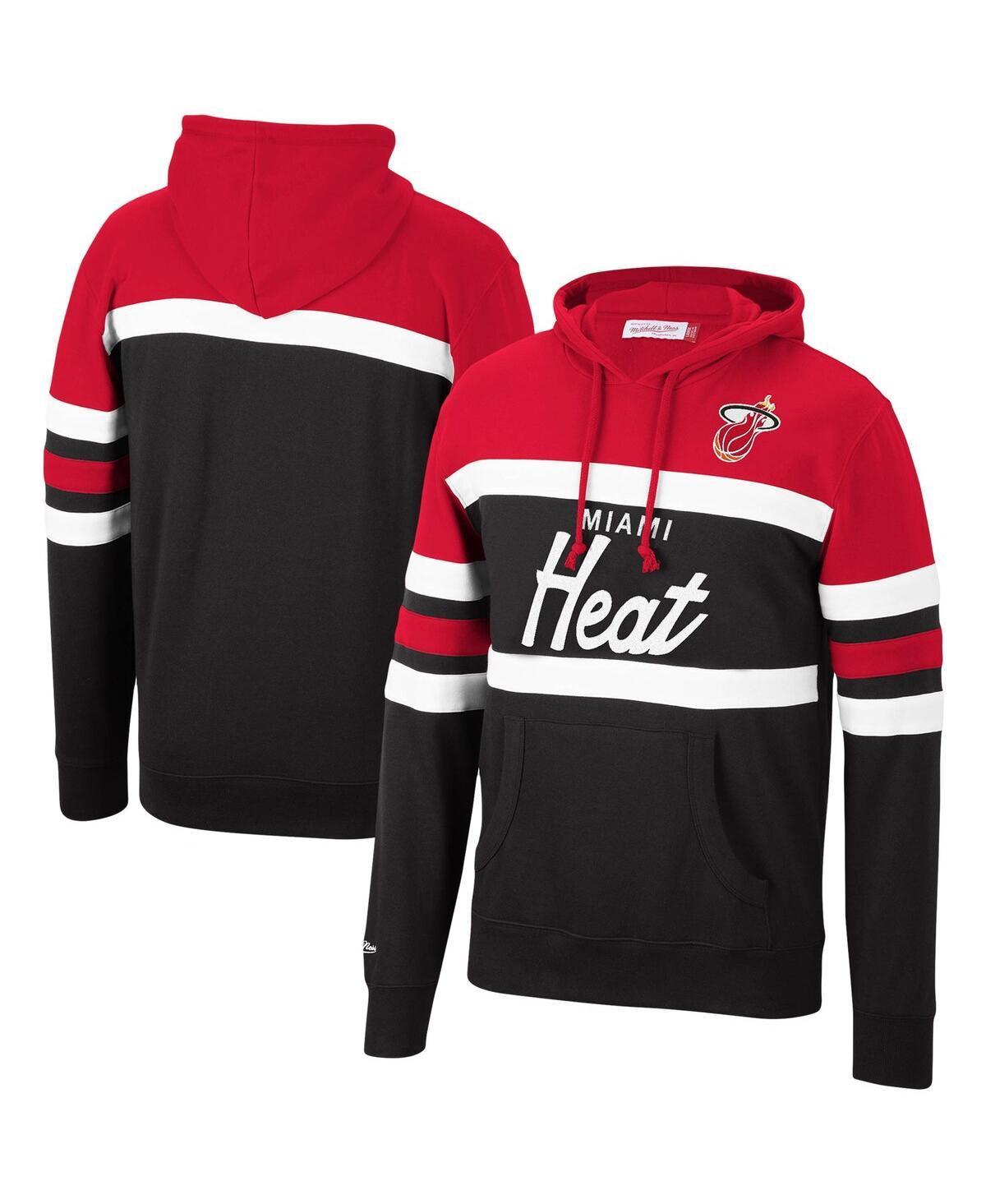 Mitchell & Ness NBA Head Coach Hoodie Heat Black) Men's Clothing Product Image