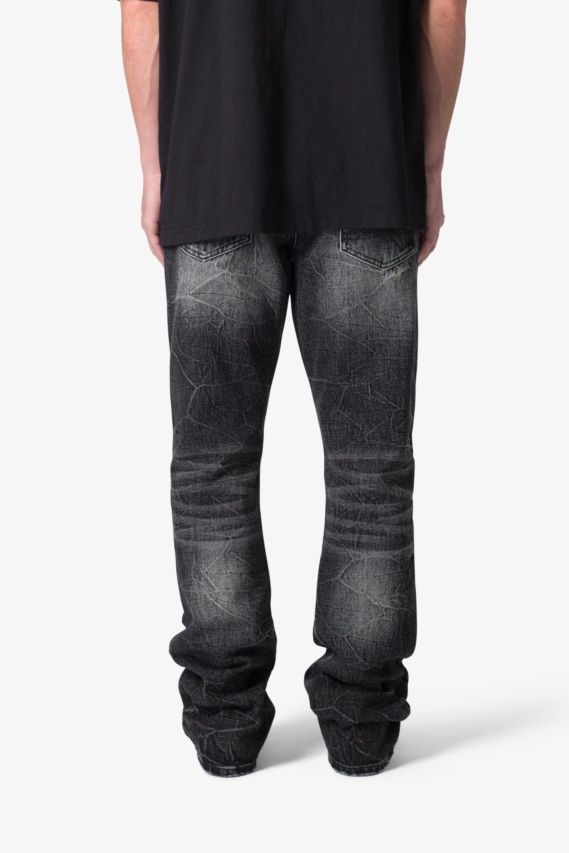 B670 Wave Wash Flare Denim - Washed Black Product Image