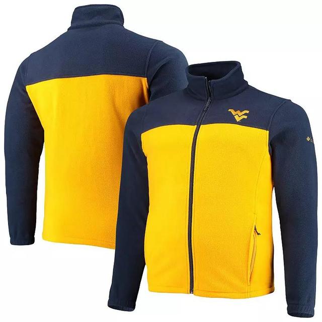 Mens Columbia West Virginia Mountaineers Big & Tall Team Flanker III Fleece Full-Zip Jacket Blue Product Image