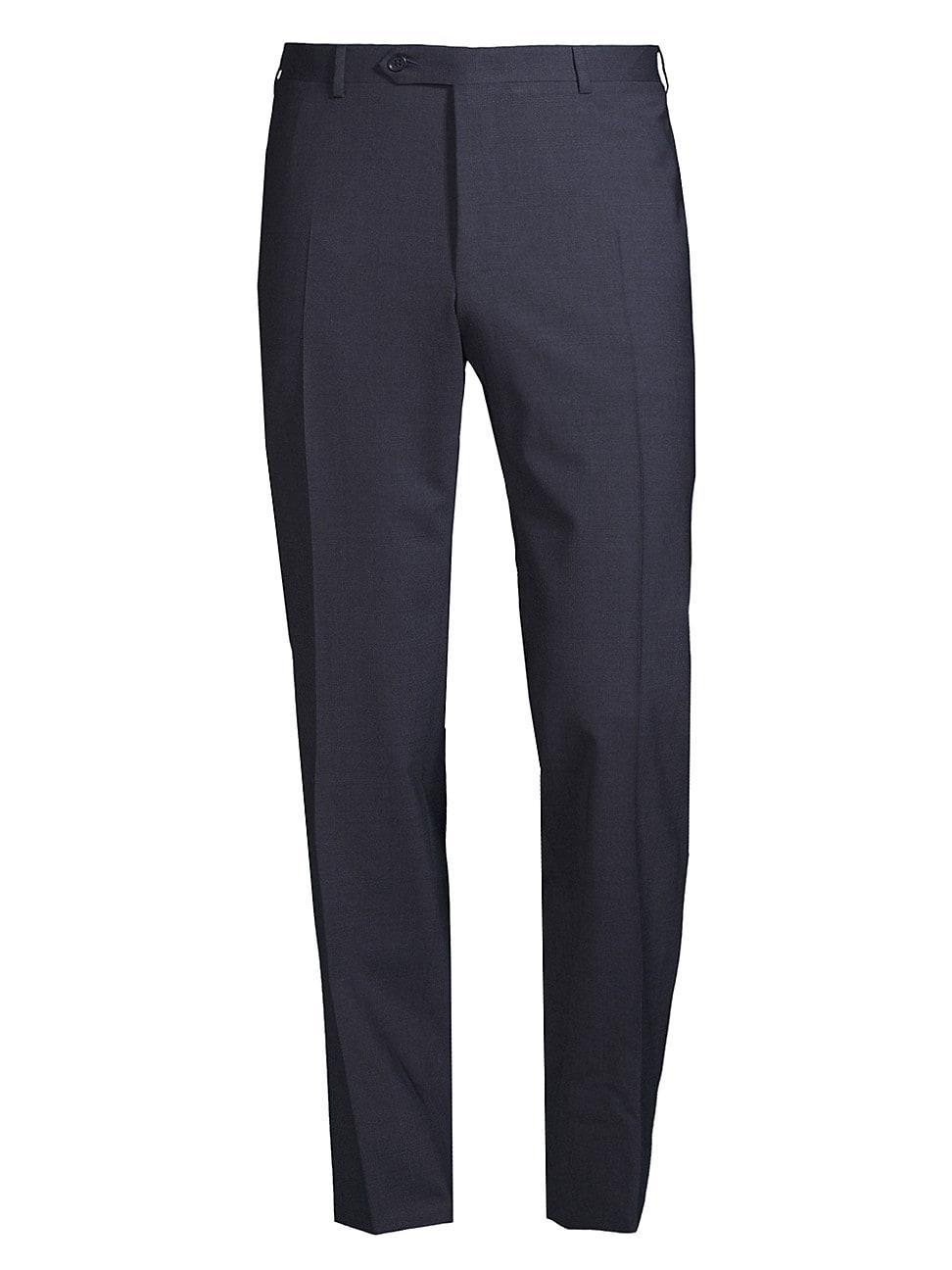 Mens Stretch Wool-Blend Trousers Product Image