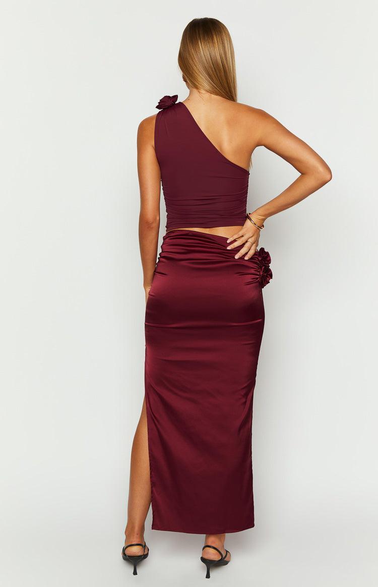 Lioness Soul Mate Burgundy Maxi Skirt Product Image